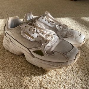 Adidas white falcon sneakers